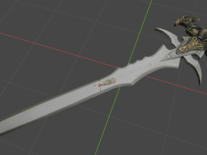 skeleton sword embossed 3d 3D Model