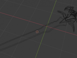 skeleton sword embossed 3d 3D Model