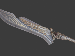 Angel Dagger 3D Human With Wings Embossed Modelo 3D