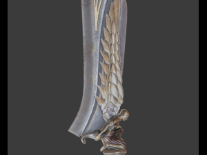 Angel Dagger 3D Human With Wings Embossed Modelo 3D