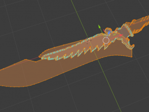 Angel Dagger 3D Human With Wings Embossed Modelo 3D