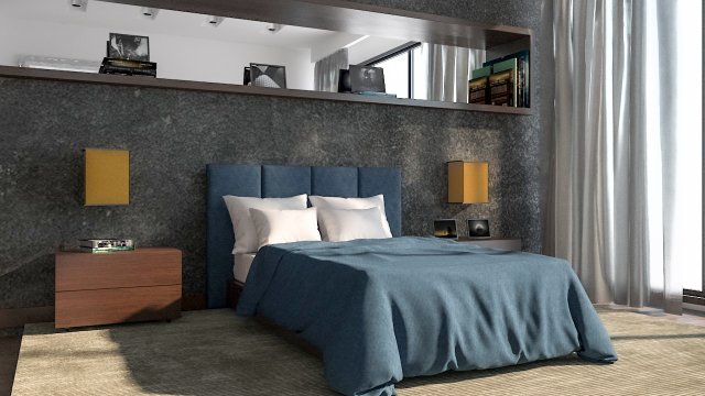bed room 3D 模型 .c4d .max .obj .3ds .fbx .stl .blend 