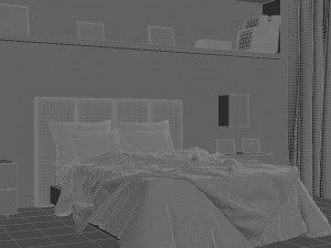 bed room 3D 模型