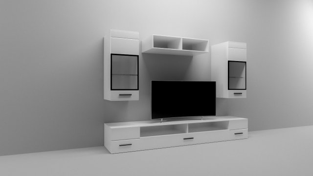 tv stand 3D Модель .c4d .max .obj .3ds .fbx .stl .blend