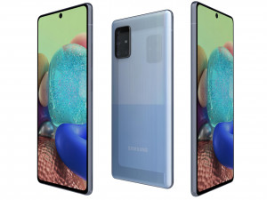 samsung galaxy a71 5g blue 3D Model