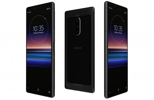 sony xperia 1 black 3D 模型 .c4d .max .obj .3ds .fbx .stl .blend 
