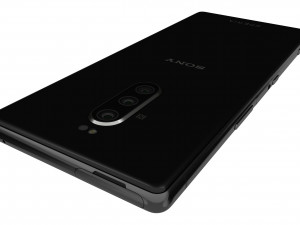 sony xperia 1 black 3D 模型