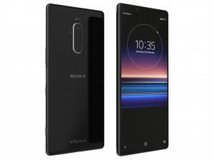 sony xperia 1 black 3D 模型