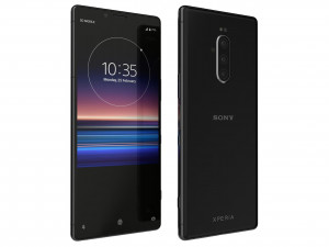 sony xperia 1 black 3D 模型