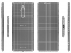 sony xperia 1 black 3D 模型
