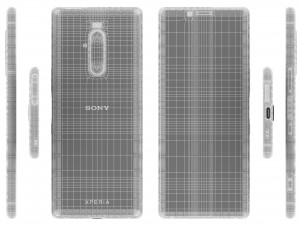 sony xperia 1 black 3D 模型