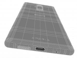 sony xperia 1 black 3D 模型