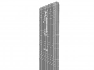 sony xperia 1 black 3D 模型