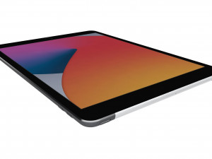 apple ipad 8 10 2 2020 wifi and cellular space gray 3D Model