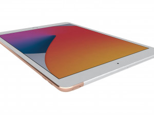 apple ipad 8 10 2 2020 wifi and cellular gold 3D Model