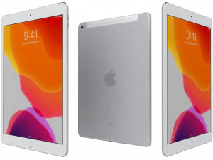 apple ipad 8 10 2 2020 wifi e celular prata Modelo 3D