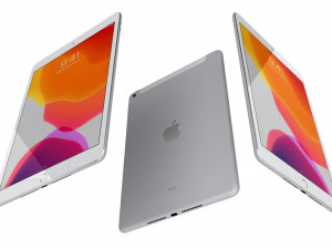 apple ipad 8 10 2 2020 wifi and cellular silver Model 3D