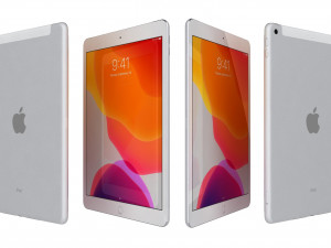 apple ipad 8 10 2 2020 wifi and cellular silver Model 3D