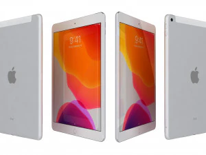 apple ipad 8 10 2 2020 wifi and cellular silver 3D Model