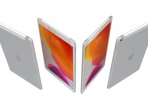 apple ipad 8 10 2 2020 wifi and cellular silver 3D Model