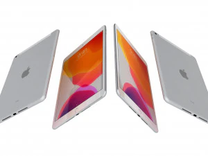apple ipad 8 10 2 2020 wifi and cellular silver 3D Model