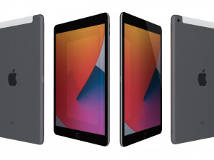 apple ipad 8 10 2 2020 wifi and cellular all colors Model 3D