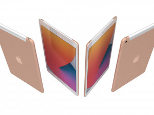 apple ipad 8 10 2 2020 wifi and cellular all colors Model 3D