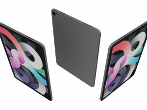 apple ipad air 4 2020 space gray Model 3D