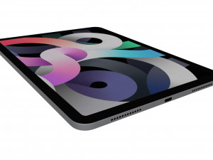 apple ipad air 4 2020 space gray Model 3D