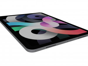 apple ipad air 4 2020 space gray Model 3D