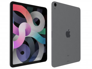 apple ipad air 4 2020 space gray Model 3D
