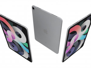 apple ipad air 4 2020 silver 3D Model