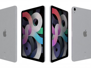 apple ipad air 4 2020 silver 3D Model