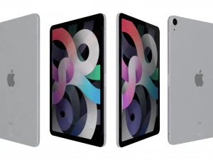 apple ipad air 4 2020 silver 3D Model