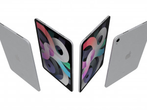 apple ipad air 4 2020 silver 3D Model