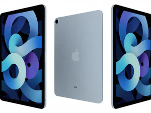 apple ipad air 4 2020 azul celeste Modelo 3D
