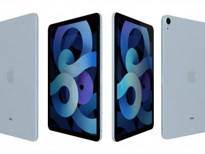 apple ipad air 4 2020 sky blue 3D Model