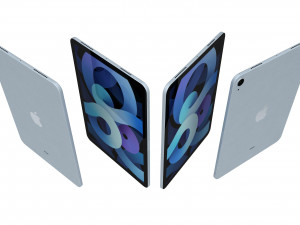 apple ipad air 4 2020 sky blue 3D Model