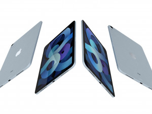 apple ipad air 4 2020 sky blue 3D Model