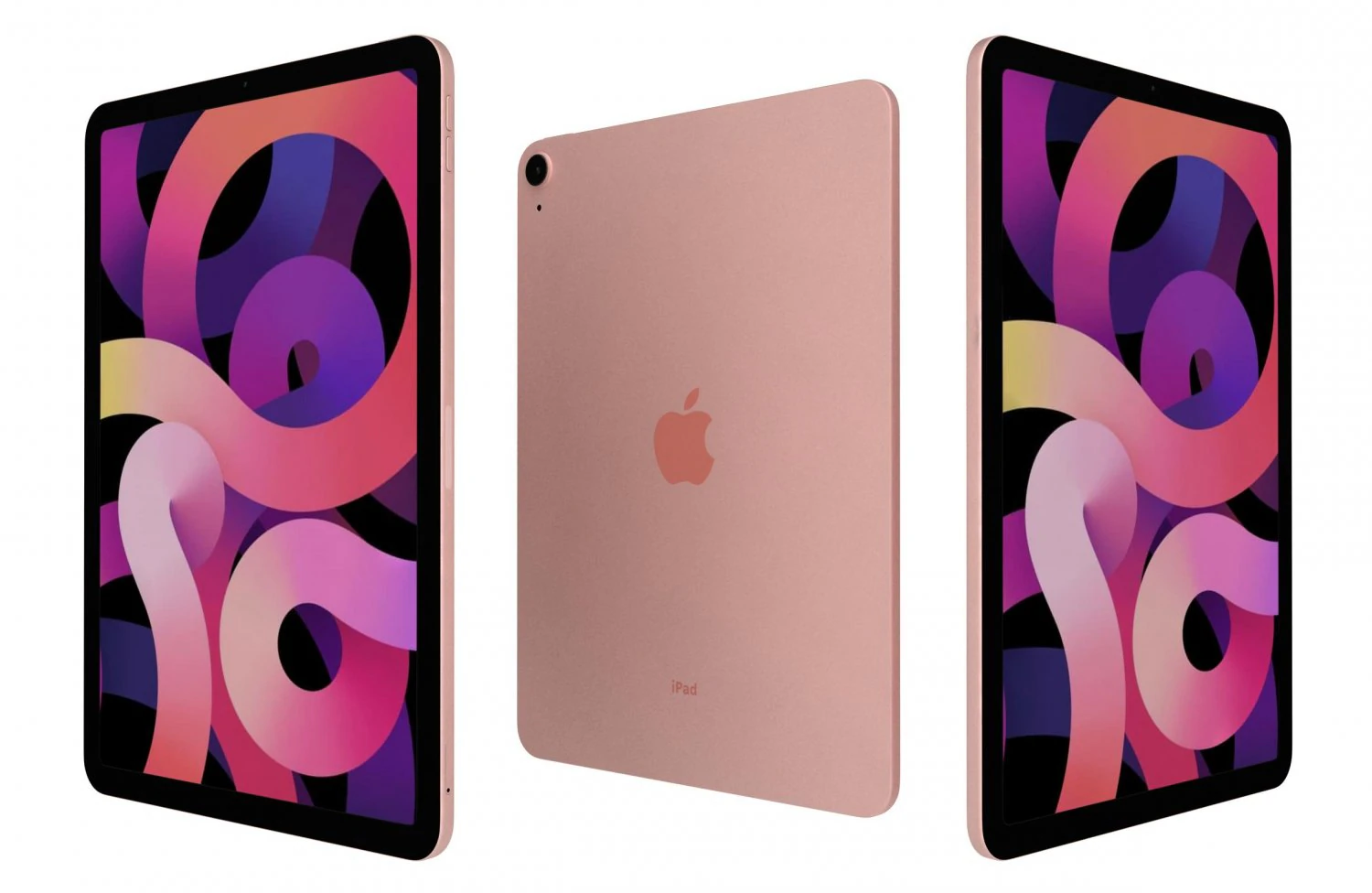 apple ipad air 4 2020 rose gold 3D Model .c4d .max .obj .3ds .fbx .stl .blend 