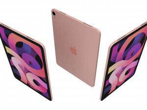 apple ipad air 4 2020 rose gold Model 3D