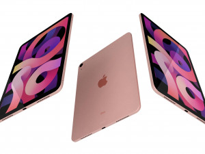 apple ipad air 4 2020 rose gold Model 3D