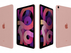 apple ipad air 4 2020 rose gold Model 3D