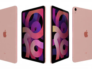 apple ipad air 4 2020 rose gold 3D Model