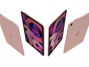 apple ipad air 4 2020 rose gold Model 3D
