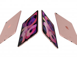 apple ipad air 4 2020 rose gold Model 3D