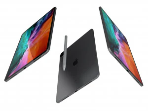 apple ipad pro 12 9 2020 wifi cellular space gray 3D Model