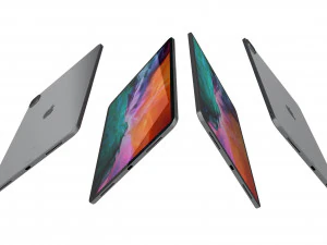 apple ipad pro 12 9 2020 wifi cellular space gray 3D Model