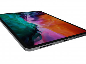 apple ipad pro 12 9 2020 wifi cellular space gray 3D Модель