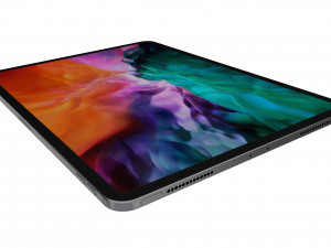 apple ipad pro 12 9 2020 wifi cellular space gray 3D Модель